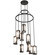 Cartier Nine Light Chandelier in Black Metal (57|203388)