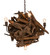 Driftwood Six Light Chandelier in Natural Wood,Mahogany Bronze (57|200398)