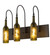 Tuscan Vineyard Three Light Wall Sconce in Black Metal (57|191814)