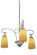 Terra Bone Three Light Chandelier in Nickel (57|189629)