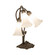 White Three Light Table Lamp in Mahogany Bronze (57|173809)