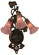 Cranberry Pond Lily Three Light Wall Sconce in Mahogany Bronze (57|17311)