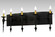 Warwick Five Light Wall Sconce in Black Metal (57|171982)