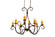 Clifton Eight Light Chandelier in Cafe-Noir (57|171478)