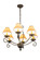 Sienna Six Light Chandelier in Black Metal (57|169823)