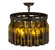 Tuscan Vineyard Five Light Chandelier in Black Metal (57|168490)