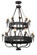 Costello 20 Light Chandelier in Black Metal (57|166715)