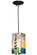 Metro Fusion One Light Mini Pendant in Black Metal (57|164112)