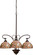 Tiffany Turning Leaf Three Light Chandelier in Mahogany Bronze (57|16107)