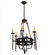 Gina Six Light Chandelier in Black Metal,Crystal (57|160742)