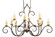 Clifton Ten Light Chandelier in Black Metal,Rust (57|156587)