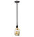 Metro Fusion One Light Mini Pendant in Black Metal (57|156007)