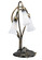 White Three Light Accent Lamp in Mahogany Bronze (57|15282)