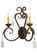 Josephine Two Light Wall Sconce in Black Metal,Custom (57|149382)