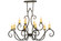 Clifton Ten Light Chandelier in Black Metal,Custom (57|149204)