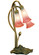 Pink/White Pond Lily Three Light Accent Lamp in Mahogany Bronze (57|14813)