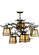 Pine Branch Five Light Chandelier in Burnished Copper (57|134055)