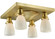 Alcove Four Light Flushmount in Satin Brass (57|123313)