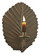 Nicotiana Leaf Wall Candle Holder in Wrought Iron (57|121102)