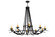 Octavia Ten Light Chandelier in Black Metal (57|117545)