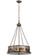 Bear At Lake Four Light Inverted Pendant in Antique Copper/Silver Mica (57|117014)