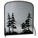 Tall Pines Fireplace Screen in Black Metal (57|114128)