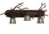 Pine Branch Three Light Wall Sconce in Red Rust,Wrought Iron (57|113088)