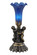 Blue One Light Mini Lamp in Antique Brass (57|11038)