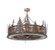 Tall Pines Eight Light Chandel-Air in Rust,Wrought Iron (57|109974)