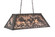 Fox Hunt Six Light Oblong Pendant in Mahogany Bronze (57|109866)