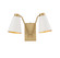 Two Light Wall Sconce in White with Natural Brass (446|M90076WHNB)