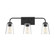 Mbath Three Light Bathroom Vanity Light in Matte Black (446|M80044MBK)