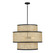 Three Light Pendant in Natural Cane with Matte Black (446|M7016MBK)