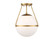 Msemi One Light Semi-Flush Mount in Natural Brass (446|M60054NB)