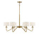 Six Light Chandelier in Natural Brass (446|M10092NB)