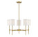 Mchan Five Light Chandelier in Natural Brass (446|M10067NB)