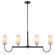 Town and Country Four Light Linear Chandelier in Black (16|32004SWBK)