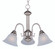 Malaga Three Light Chandelier in Satin Nickel (16|2697FTSN)