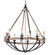 Lodge Eight Light Chandelier in Weathered Oak / Bronze (16|20338WOBZ)