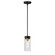 Pinn One Light Mini Pendant in Black / Satin Brass (16|12406CLBKSBR)