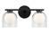 Derbishone Two Light Wall Sconce in Black (423|W60702BKCL)