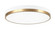 Tone LED Flush Mount in White & Aged Gold Brass (423|M15302WHAG)