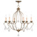 Chesterfield Six Light Chandelier in Hand Applied Antique Gold Leaf (107|6426-48)