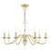 Windsor Seven Light Chandelier in Polished Brass w/ White (107|52167-02)