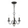 Windsor Three Light Mini Chandelier in Black w/ Brushed Nickel (107|52163-04)