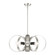 Modesto Six Light Chandelier in Brushed Nickel w/ Blacks (107|46425-91)