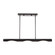 Acra Three Light Linear Chandelier in Black Chrome (107|45917-46)