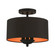 Sentosa Three Light Semi-Flush Mount in Black (107|45611-04)