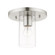 Zurich One Light Flush Mount in Brushed Nickel (107|45471-91)