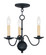 Heritage Three Light Mini Chandelier in Black (107|4493-04)